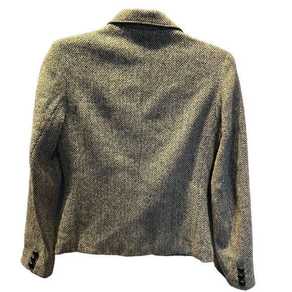 Women's Mallard's Point Herring Bone Wool Suit Jacket Grey/Cream Size 5/6 - Picture 2 of 8